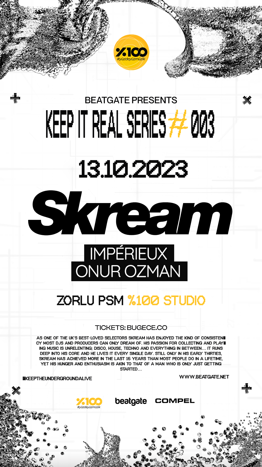 Beatgate with Skream - Keep It Real Series #003 - フライヤー裏