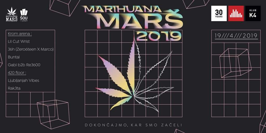 After Marihuana Marš 2019 - フライヤー表