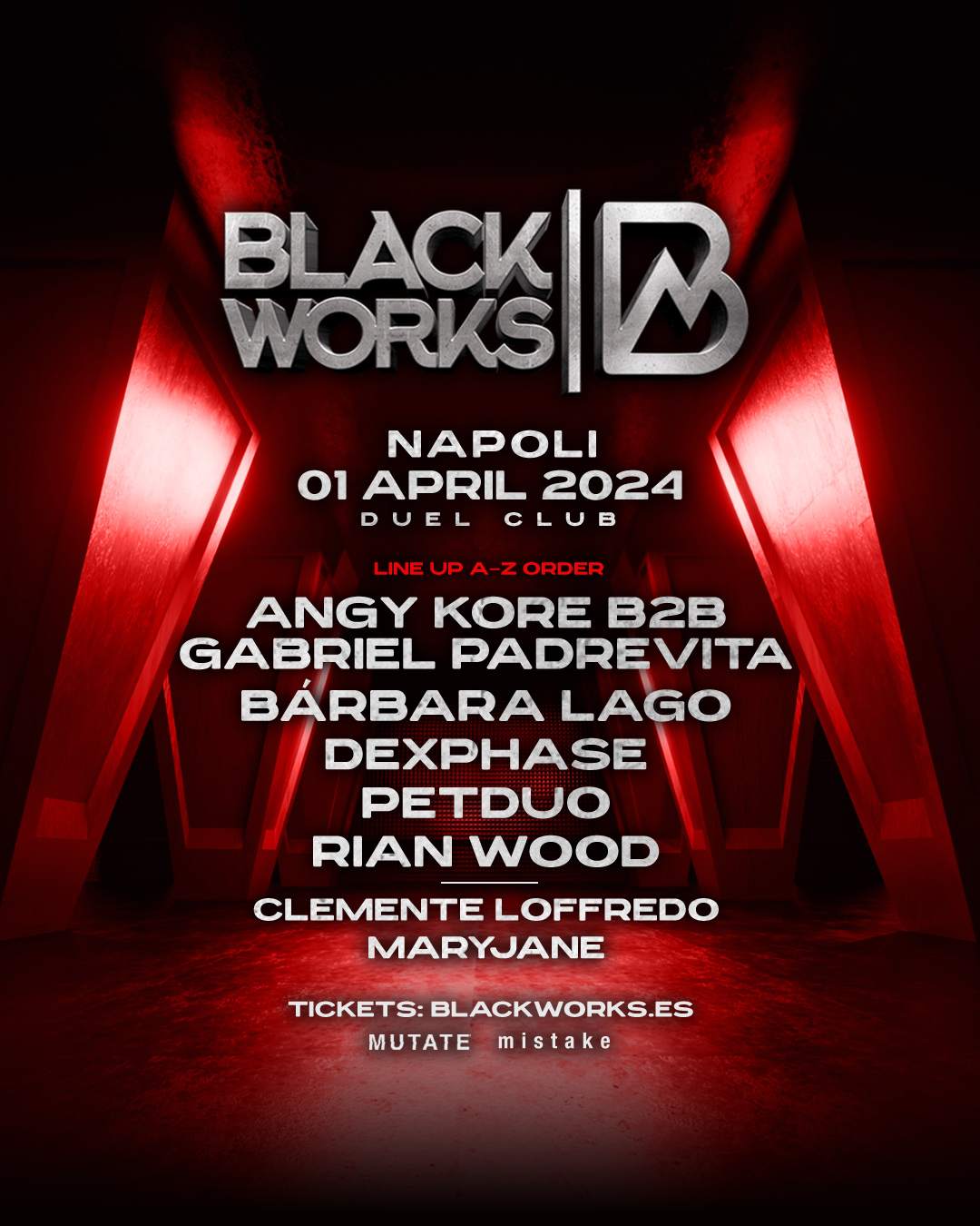 Duel Club presents: Blackworks Naples - フライヤー表