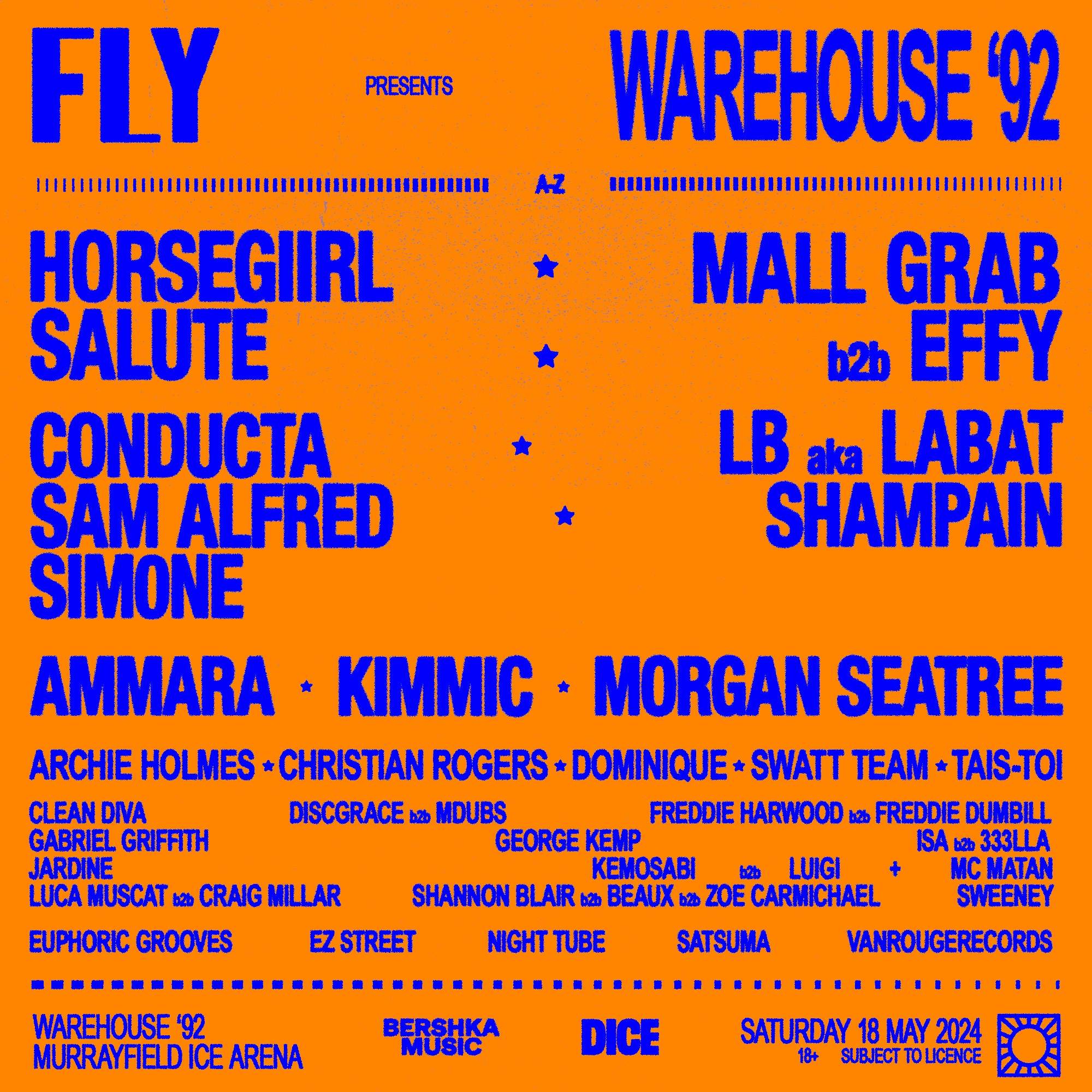 FLY | Warehouse '92 - フライヤー表