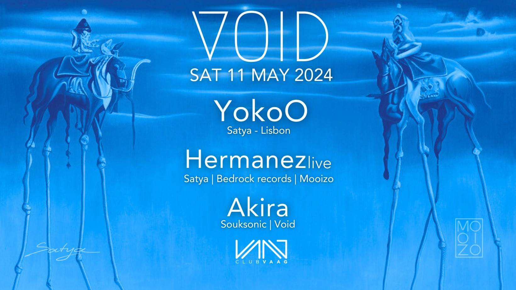 VOID present YokoO - Hermanez live - Akira - フライヤー表