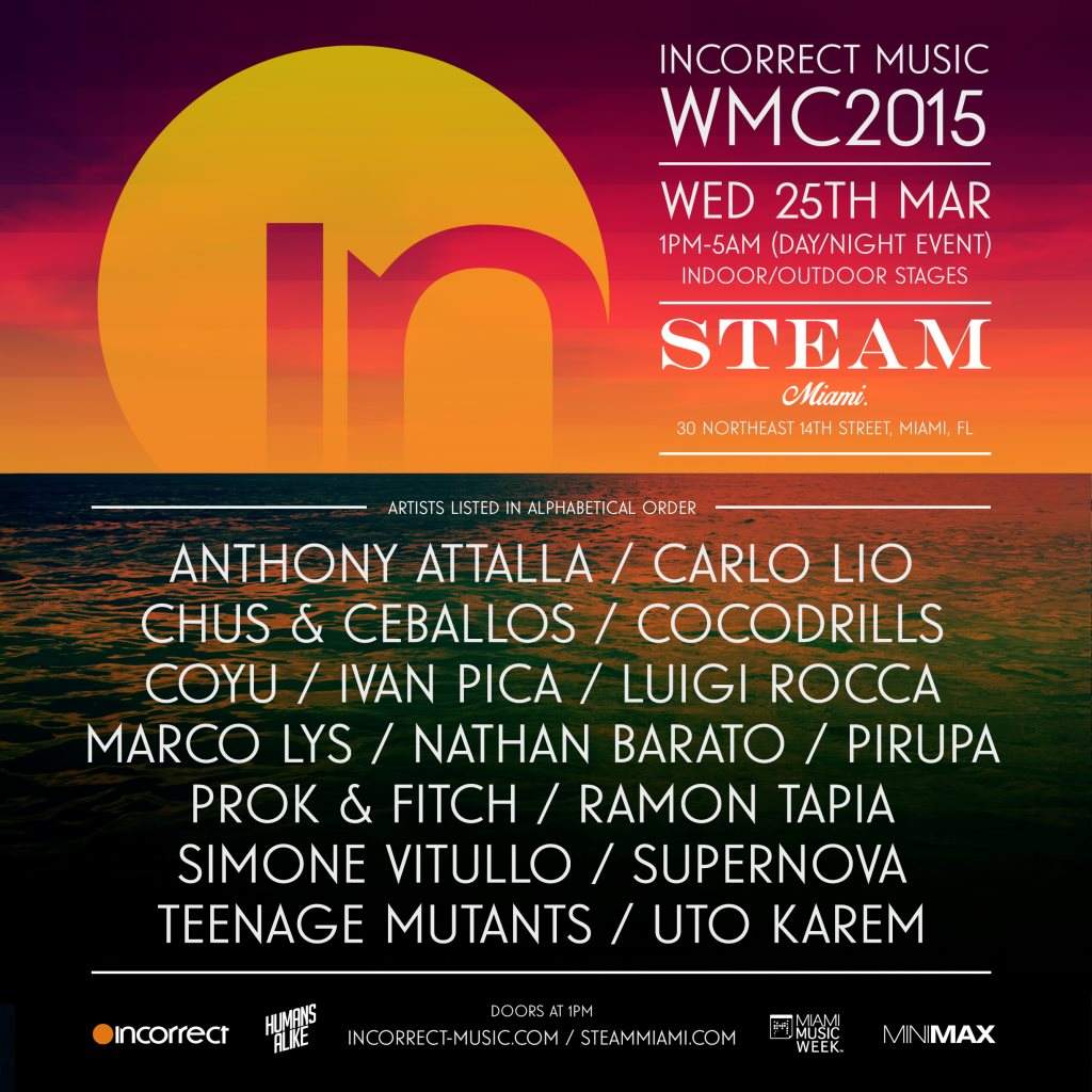 Incorrect Music WMC 2015 with Athony Attalla & Friends - Página frontal