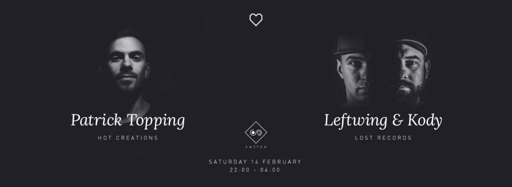 Amplified Sessions - Patrick Topping, Leftwing & Kody - フライヤー表