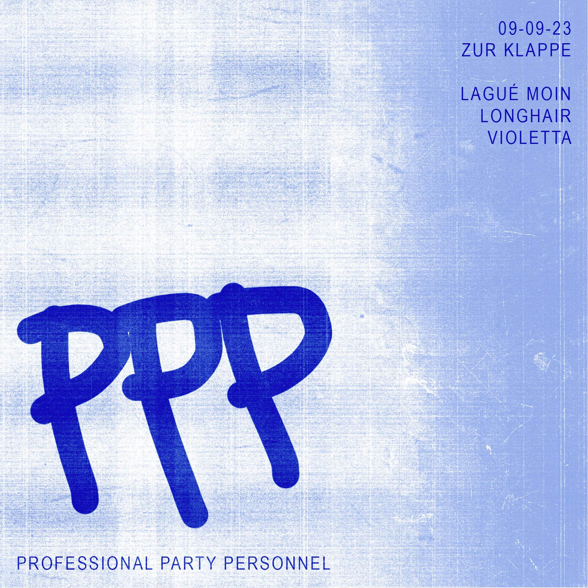 PPP- Professional Party Personnel - Página frontal