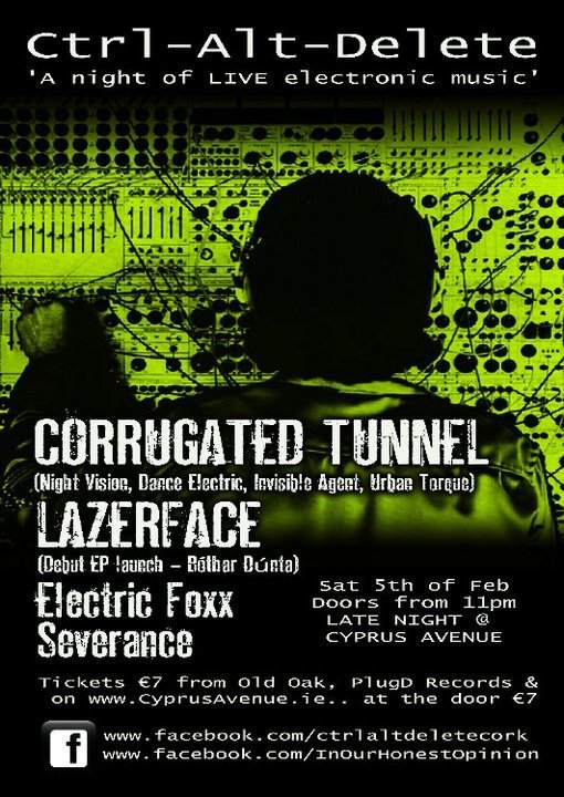 Ctrl-Alt-Delete Corrugated Tunnel, Lazerface, Electric Foxx - Página frontal