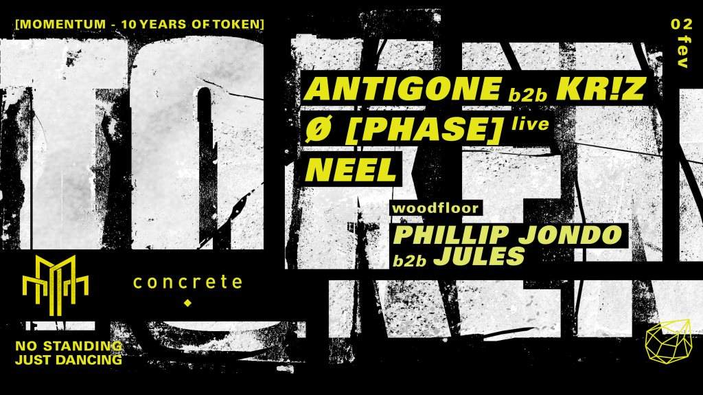 Cancelled-Concrete x Token: Antigone b2b Kr!z, Ø [Phase] Live, Neel - Página frontal