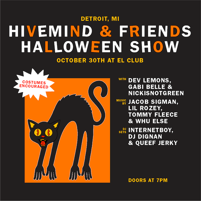 HIVEMIND & Friends Halloween Show - Página frontal