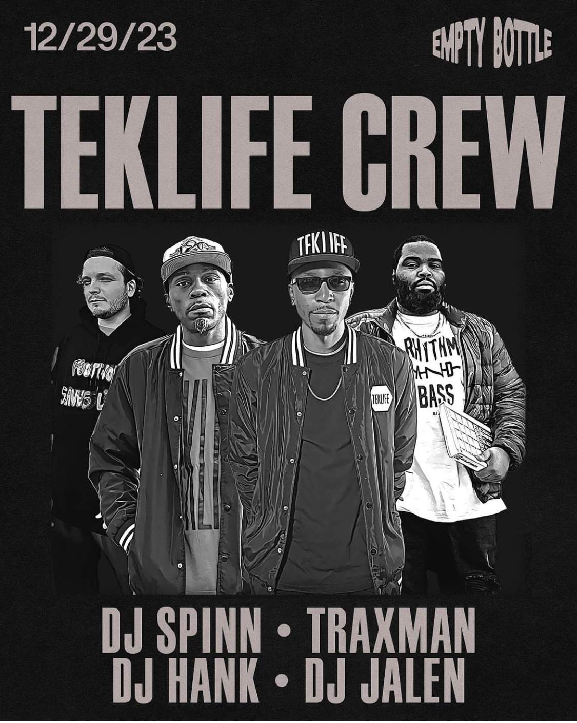 Teklife Crew (Traxman, DJ Spinn, DJ Hank, DJ Jalen) - フライヤー表