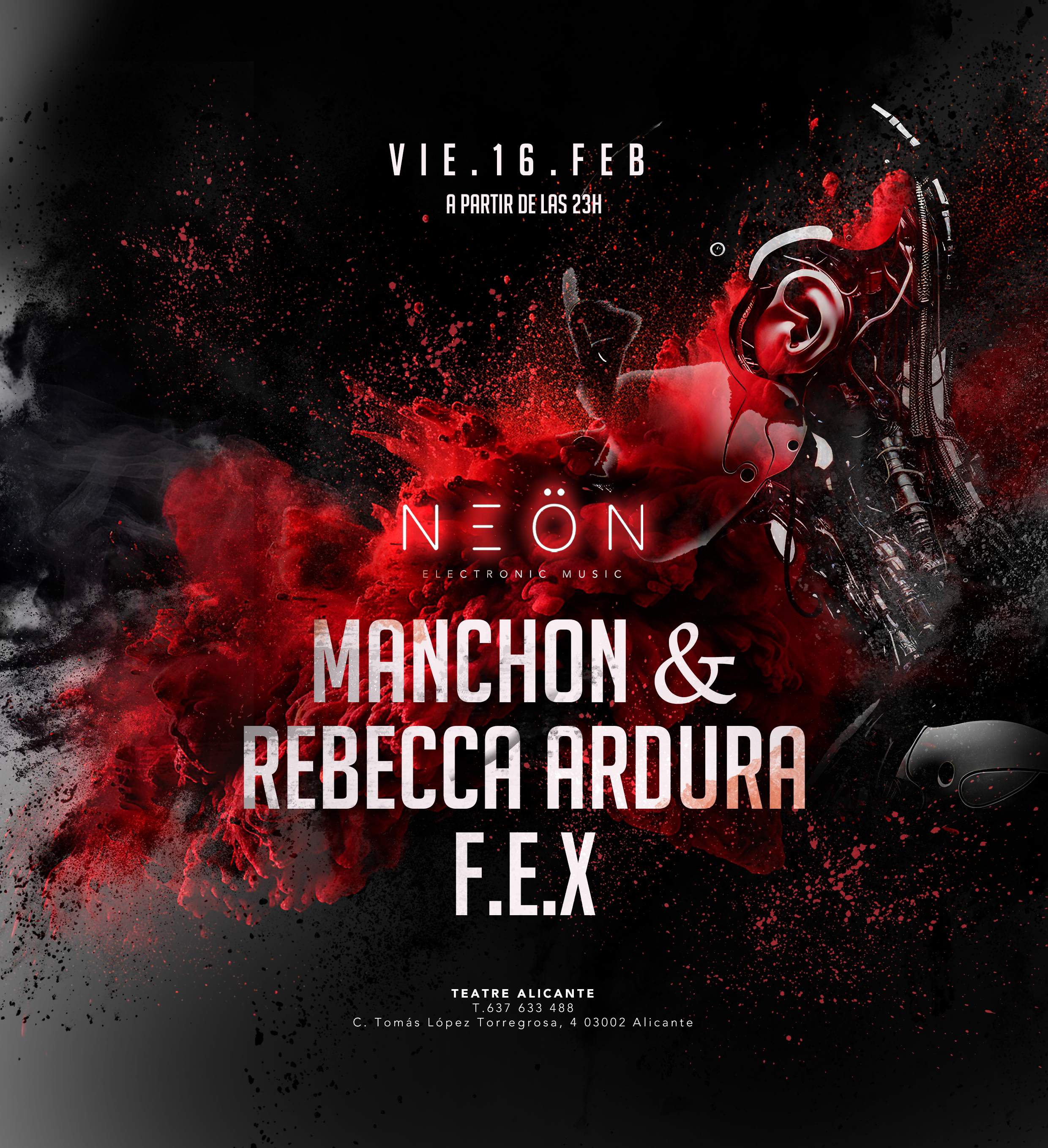 Manchon , Rebecca Ardura & F.E.X - フライヤー表