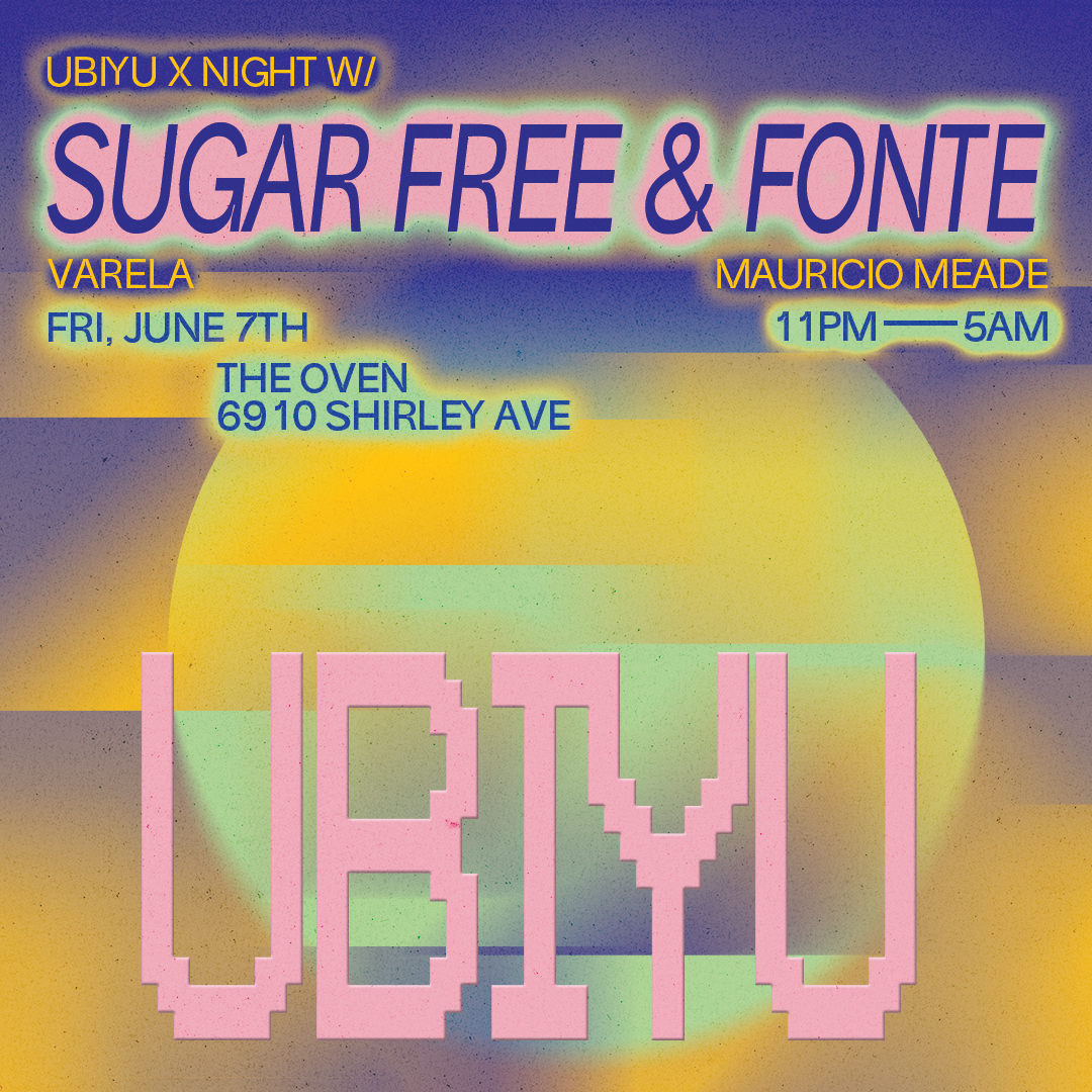 ubiyu x night with Sugar Free & Fonte - Página frontal