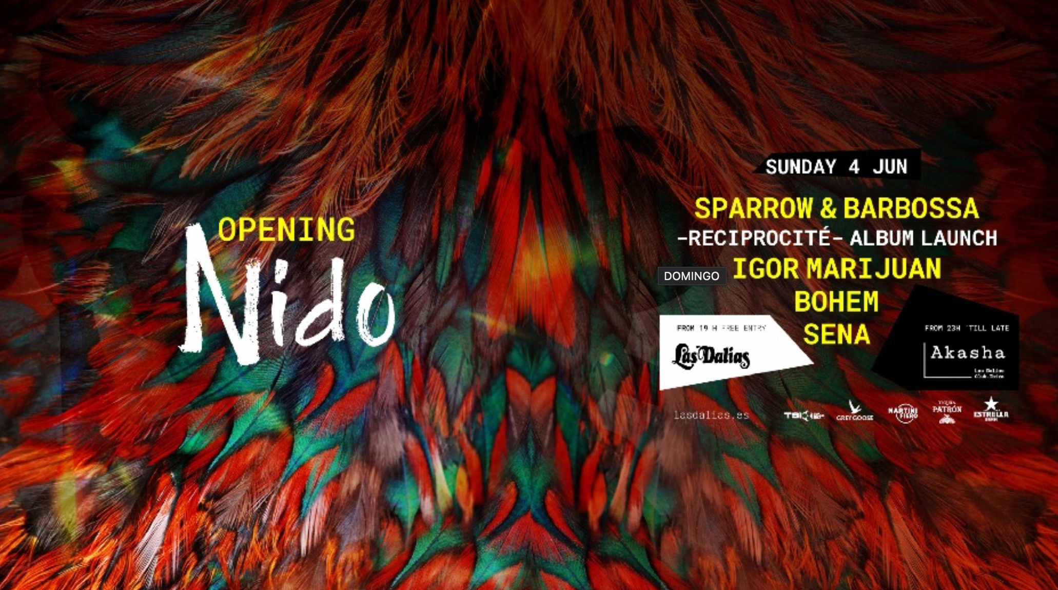 Nido Opening Party | Sparrow & Barbossa's Reciprocité Album Launch - フライヤー表