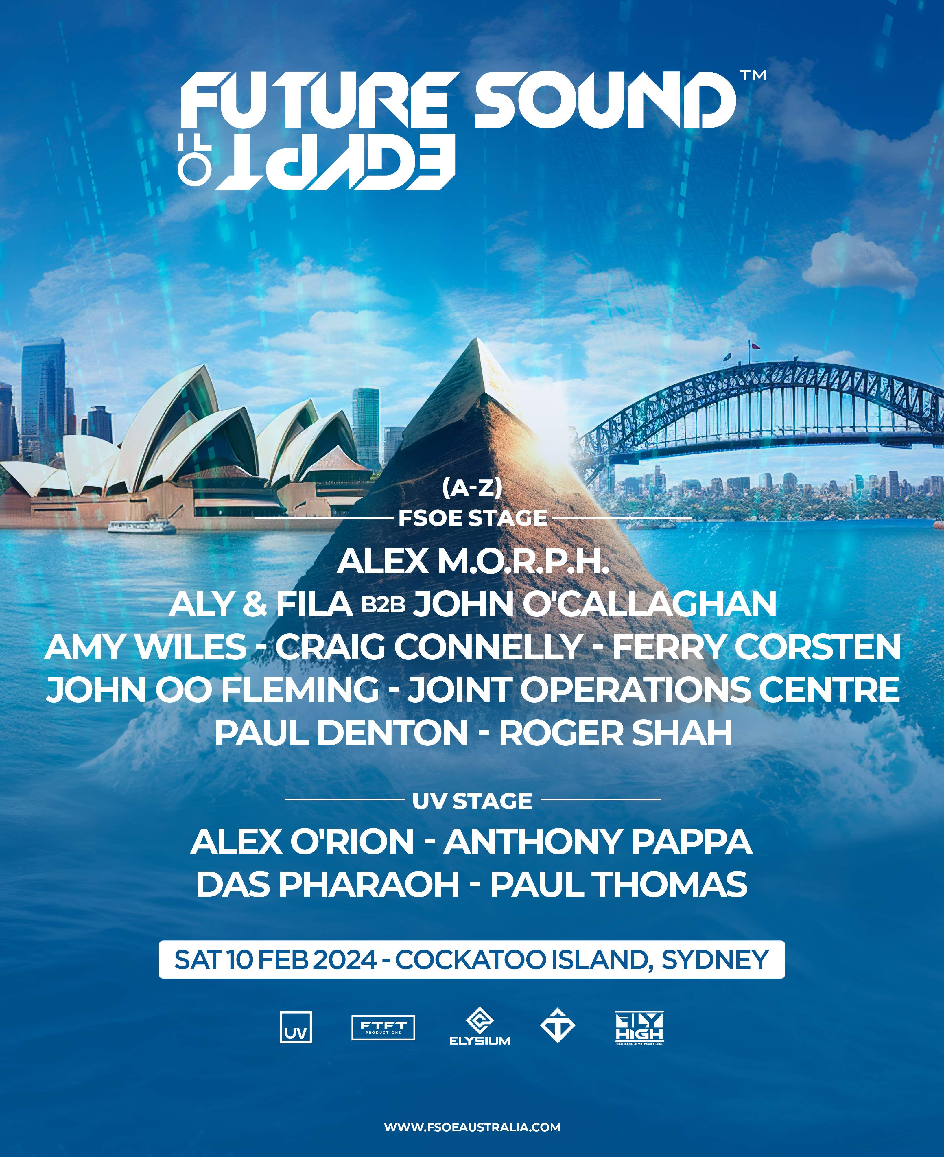 Future Sound of Egypt Sydney - Página frontal