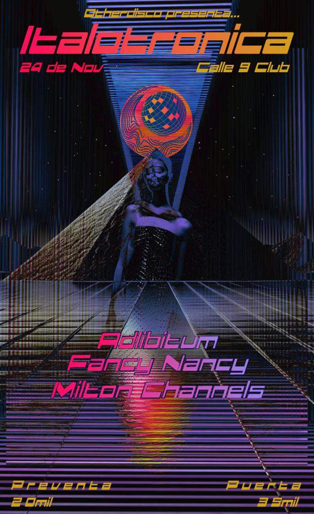 ITALOTRONICA: ADLIBITUM / FANCY NANCY / Milton Channels - Página frontal
