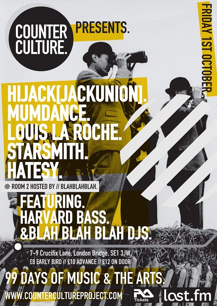 Counter Culture presents Hijack, Mumdance, Louis La Roche, Starsmith, Harvard Bass - Página frontal
