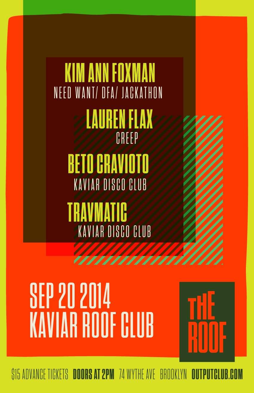 Kaviar Roof Club with Kim Ann Foxman/ Lauren Flax/ Beto Cravioto & Travmatic on The Roof - Página frontal