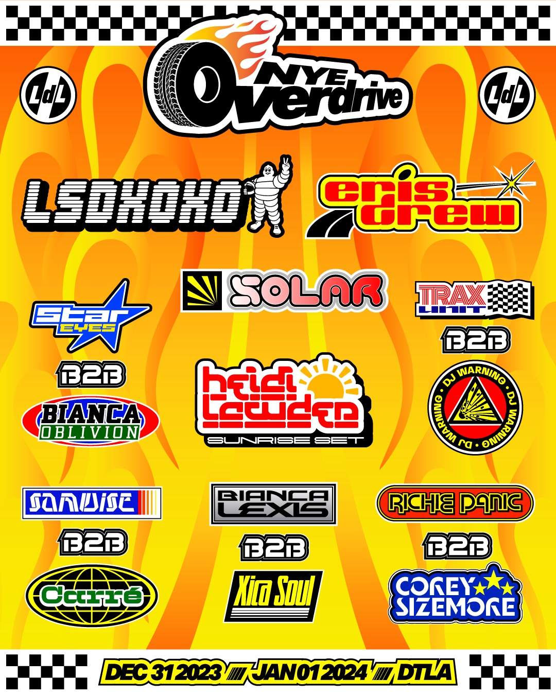 Lights Down Low NYE Overdrive at TBA Downtown Los Angeles, Los Angeles