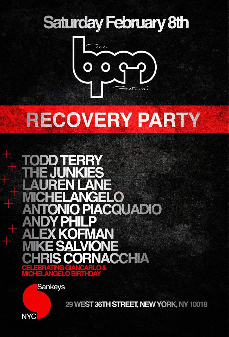 The BPM Festival Recovery Party: Todd Terry, The Junkies, Lauren Lane, Michelangelo + Many More - Página trasera