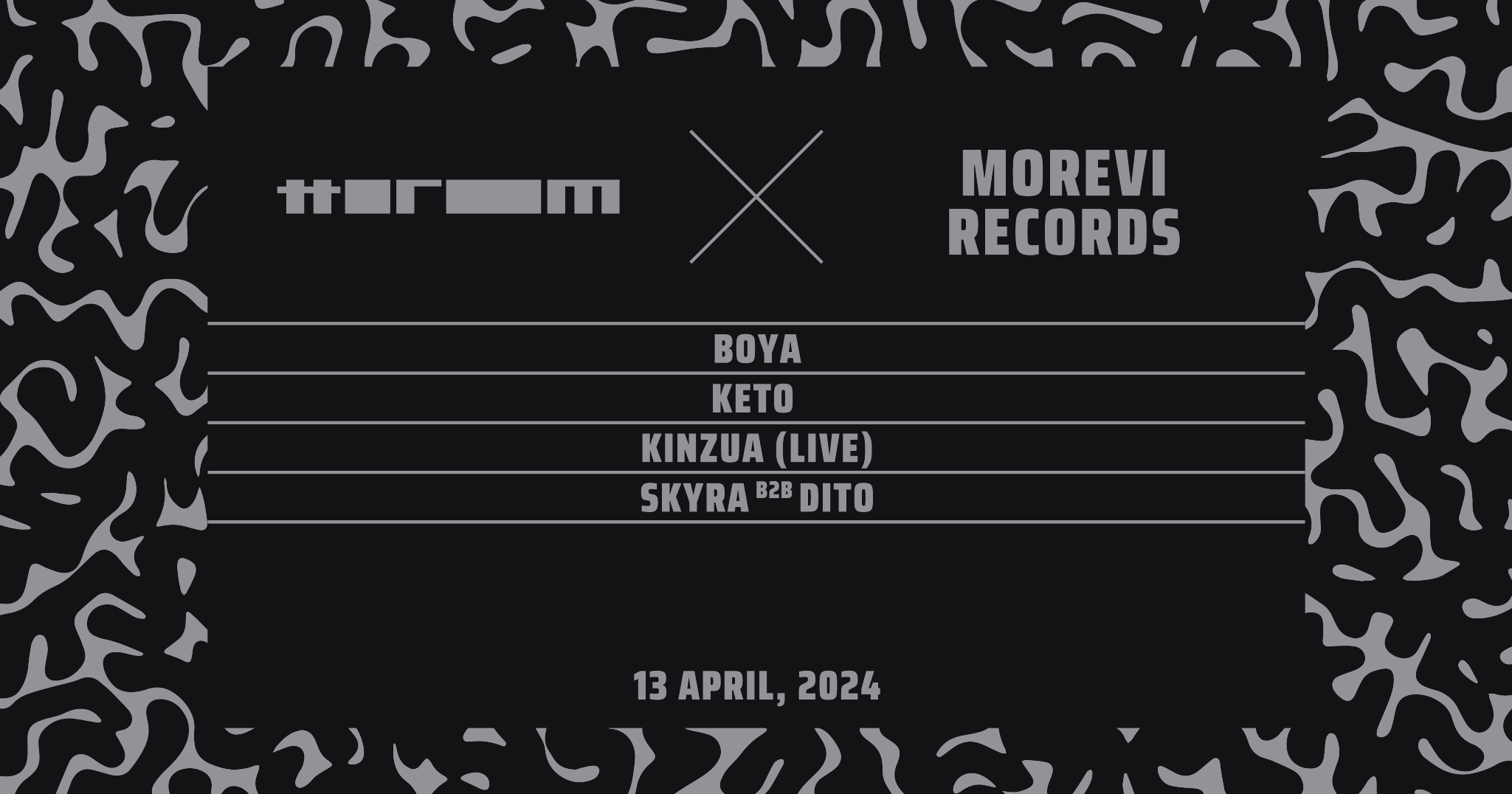 Morevi Records: Boyá, Dito, Keto, Kinzua, skyra  - フライヤー表