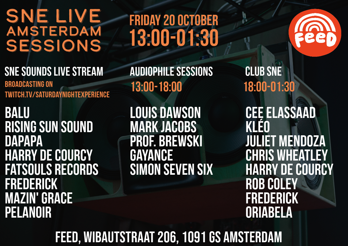 SNE Live - Amsterdam Sessions - フライヤー表