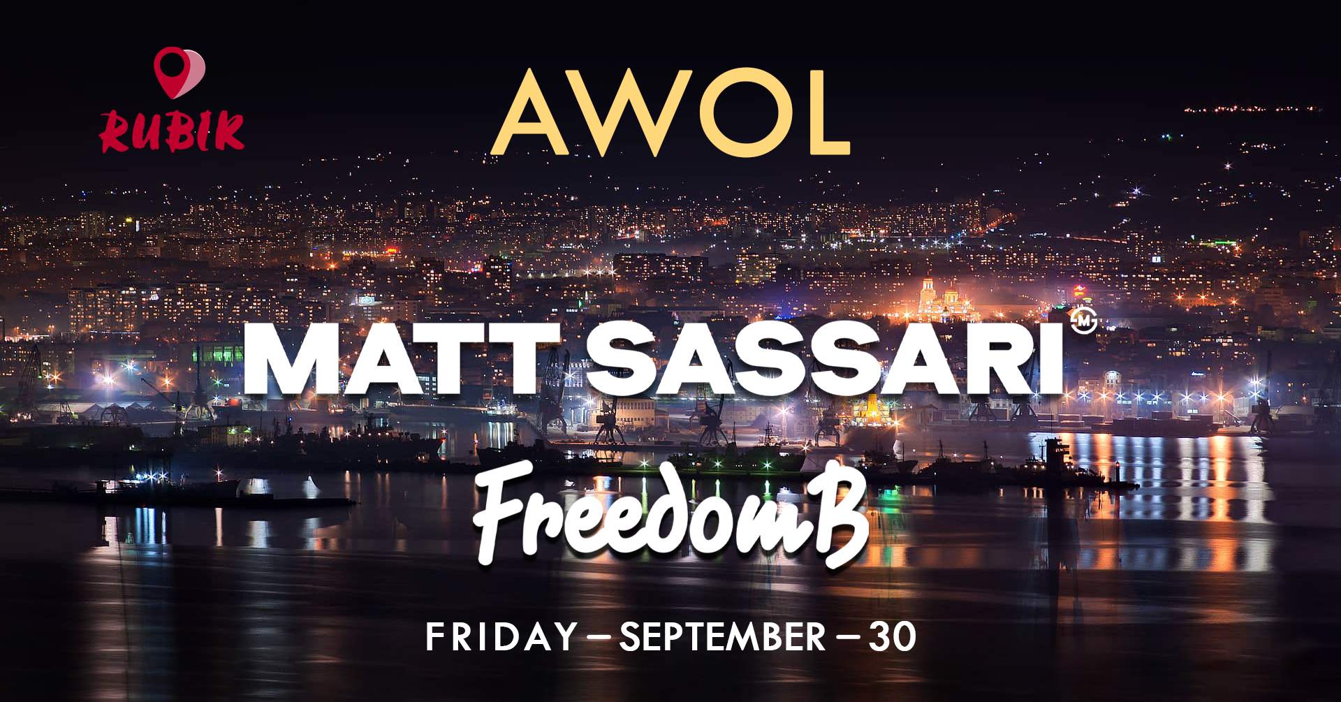 AWOL - Matt Sassari, FreedomB - フライヤー表