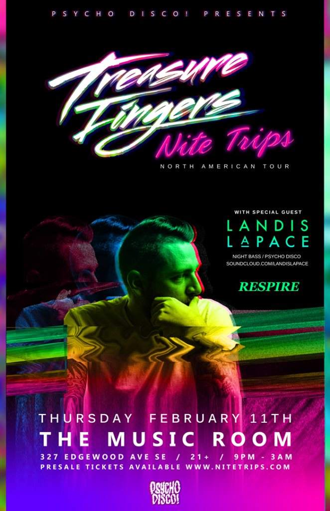 Treasure Fingers Landis Lapace - Nite Trips Tour - Página frontal