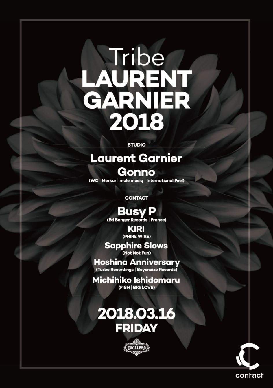 Tribe -Laurent Garnier 2018- - フライヤー裏
