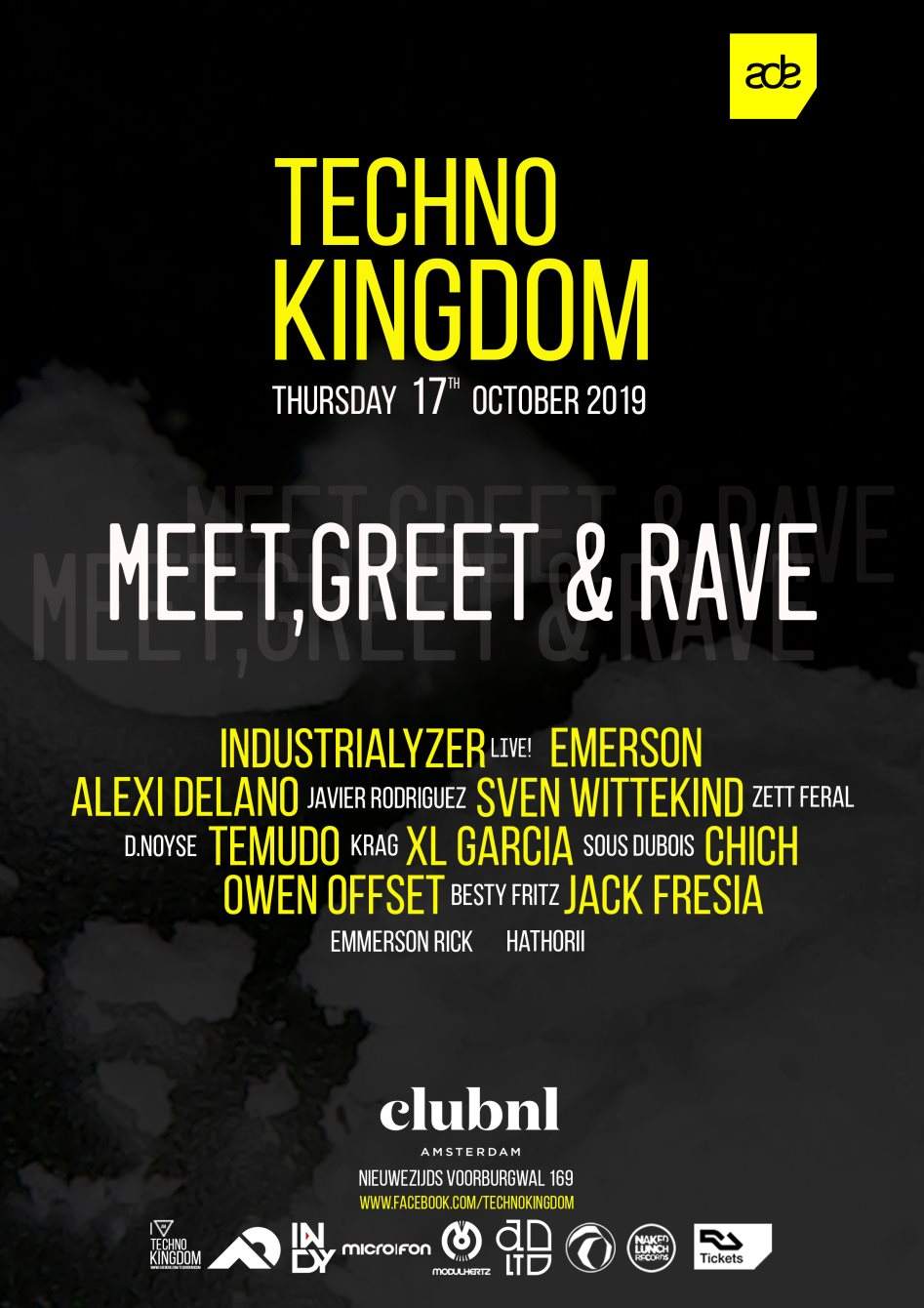Techno Kingdom I Meet, Greet & Rave - フライヤー裏