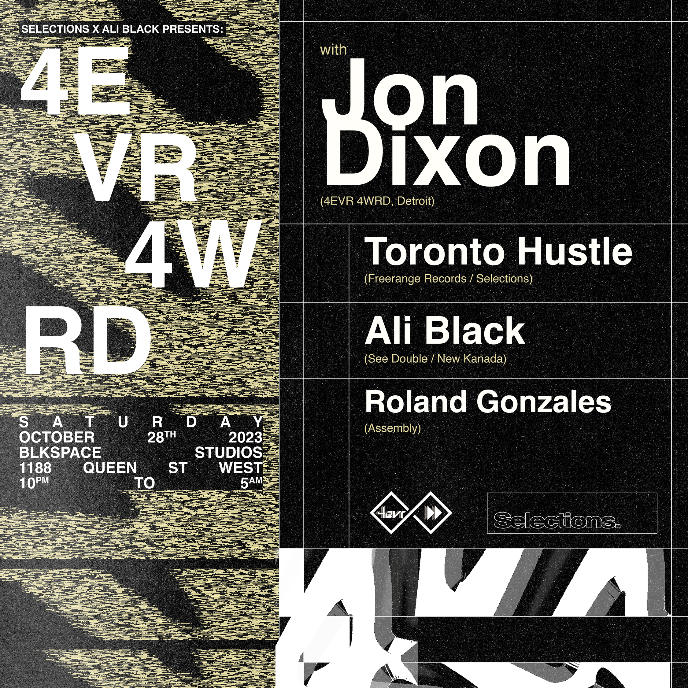 Selections x Ali Black Pres. 4evr 4wrd with Jon Dixon (Detroit) - フライヤー裏