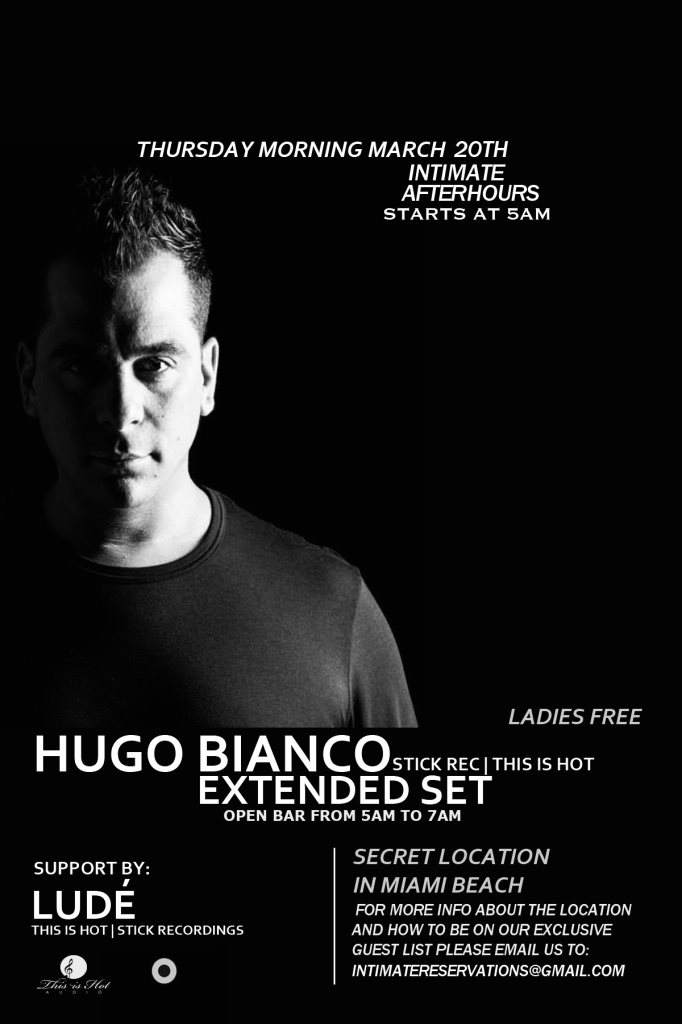 Intimate presents Hugo Bianco Extended Set - フライヤー表