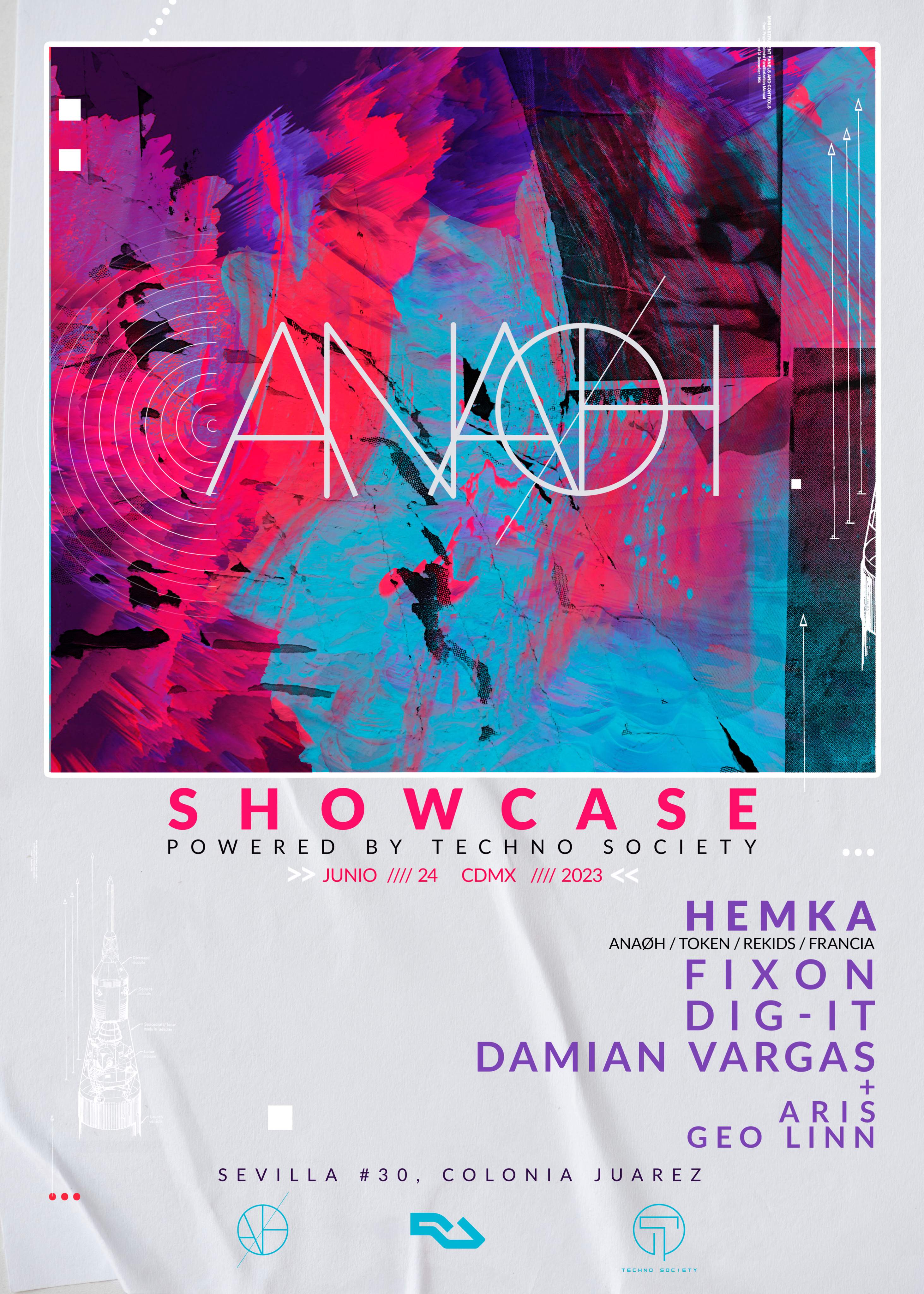 ANAØH Showcase powered by Techno Society - フライヤー表
