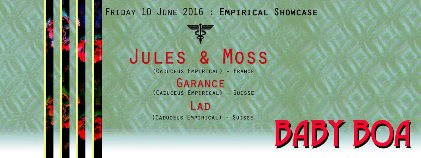 Empirical Showcase: Jules & Moss: Garance: Lad - フライヤー表
