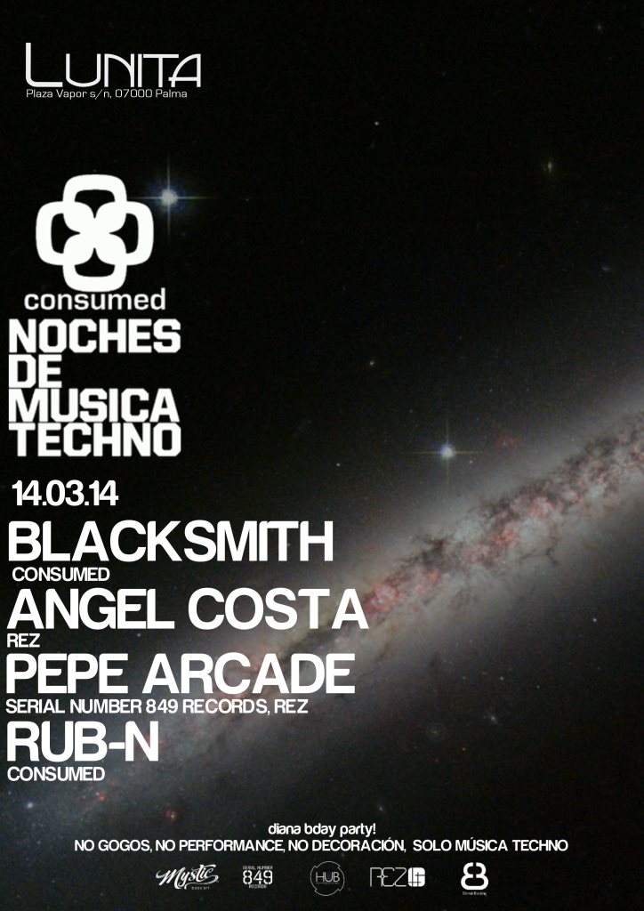 Consumed With: Blacksmith, Angel Costa, Pepe Arcade - Página frontal