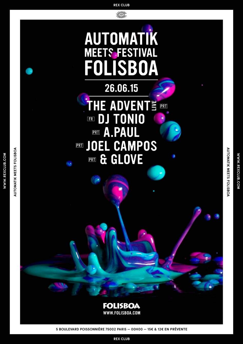 Automatik Meets Folisboa: The Advent Live, A.Paul, DJ Tonio, Glove b2b Joel Campos - Página frontal