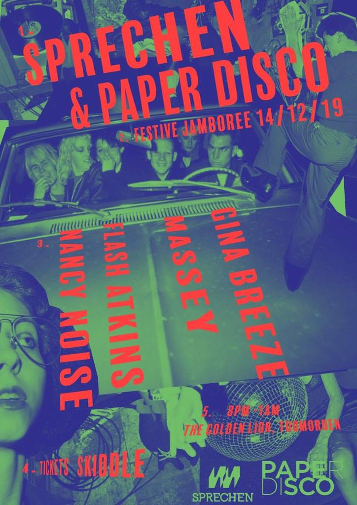Sprechen & Paper Disco Festive Jamboree - フライヤー表