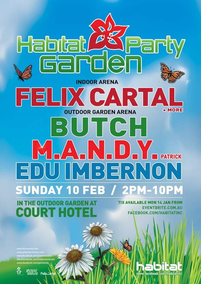 Habitat Garden Party featuring MANDY, Butch, Edu Imbernon and Felix Cartal - Página frontal