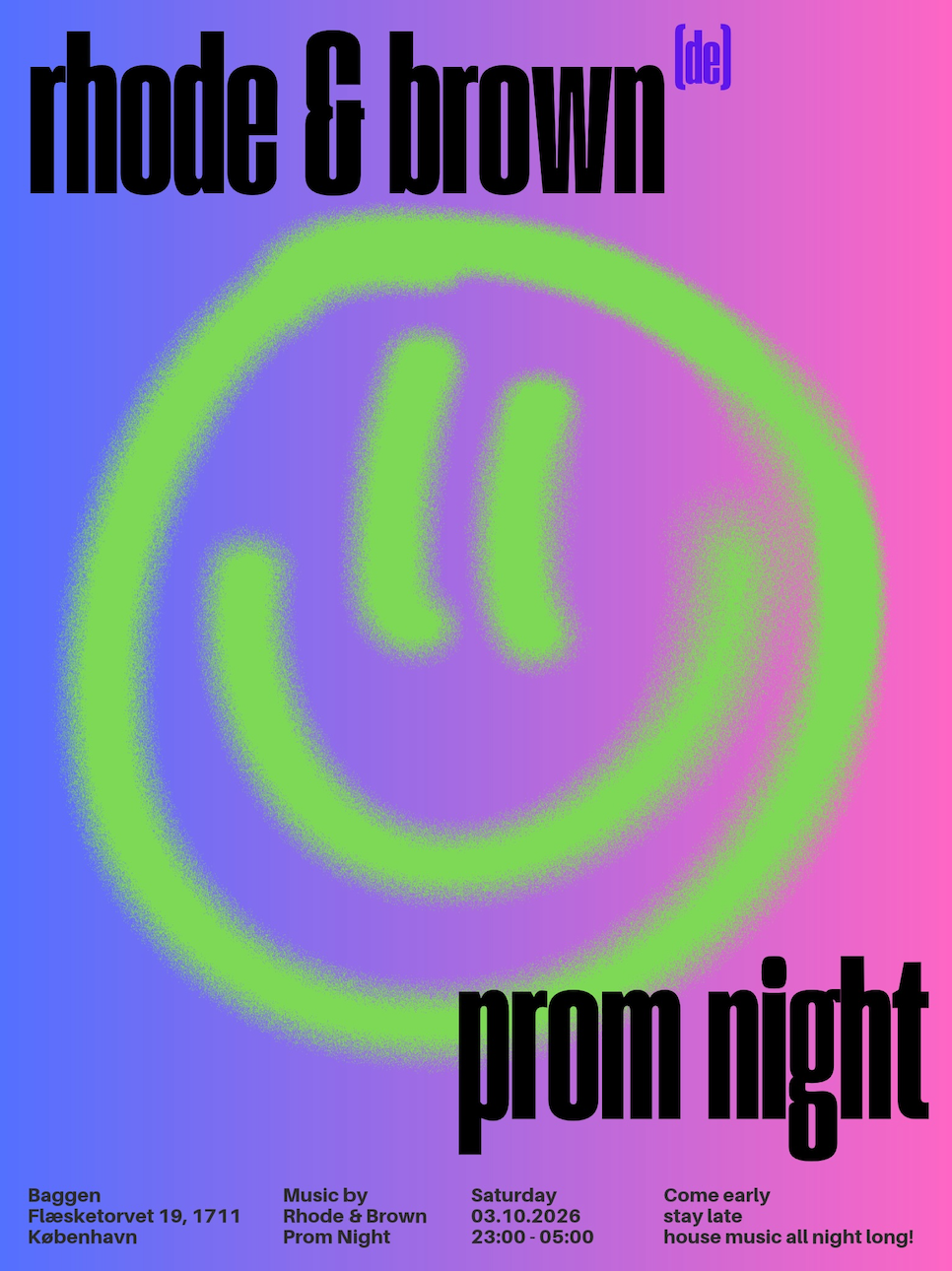 PROM NIGHT x RHODE & BROWN at Baggen, Copenhagen