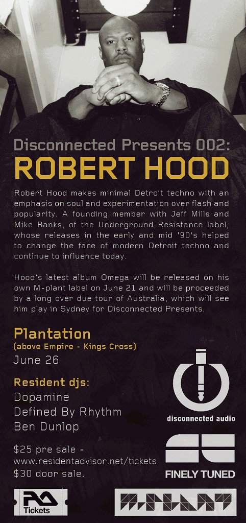 Disconnected presents 002: Robert Hood - Página frontal