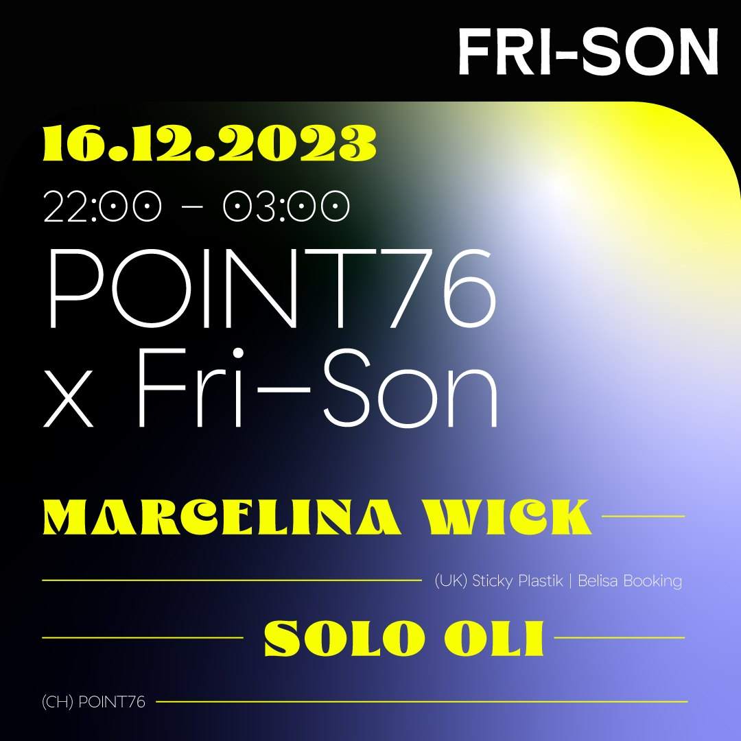 Marcelina Wick & Solo Oli - Point76 X Fri-Son - Página frontal