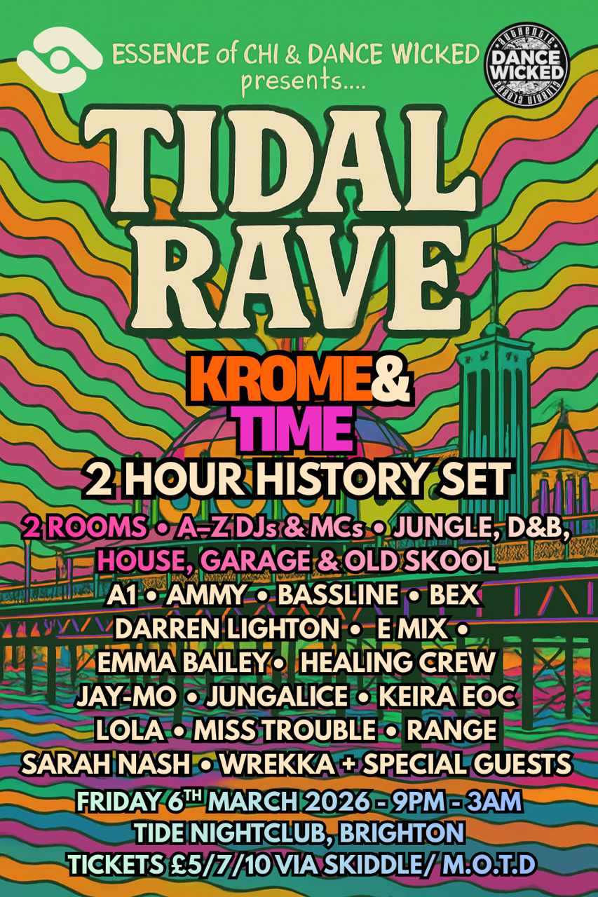 EOC & Dance Wicked present TIDAL RAVE: KROME & TIME 2 HOUR SET at Tide ...