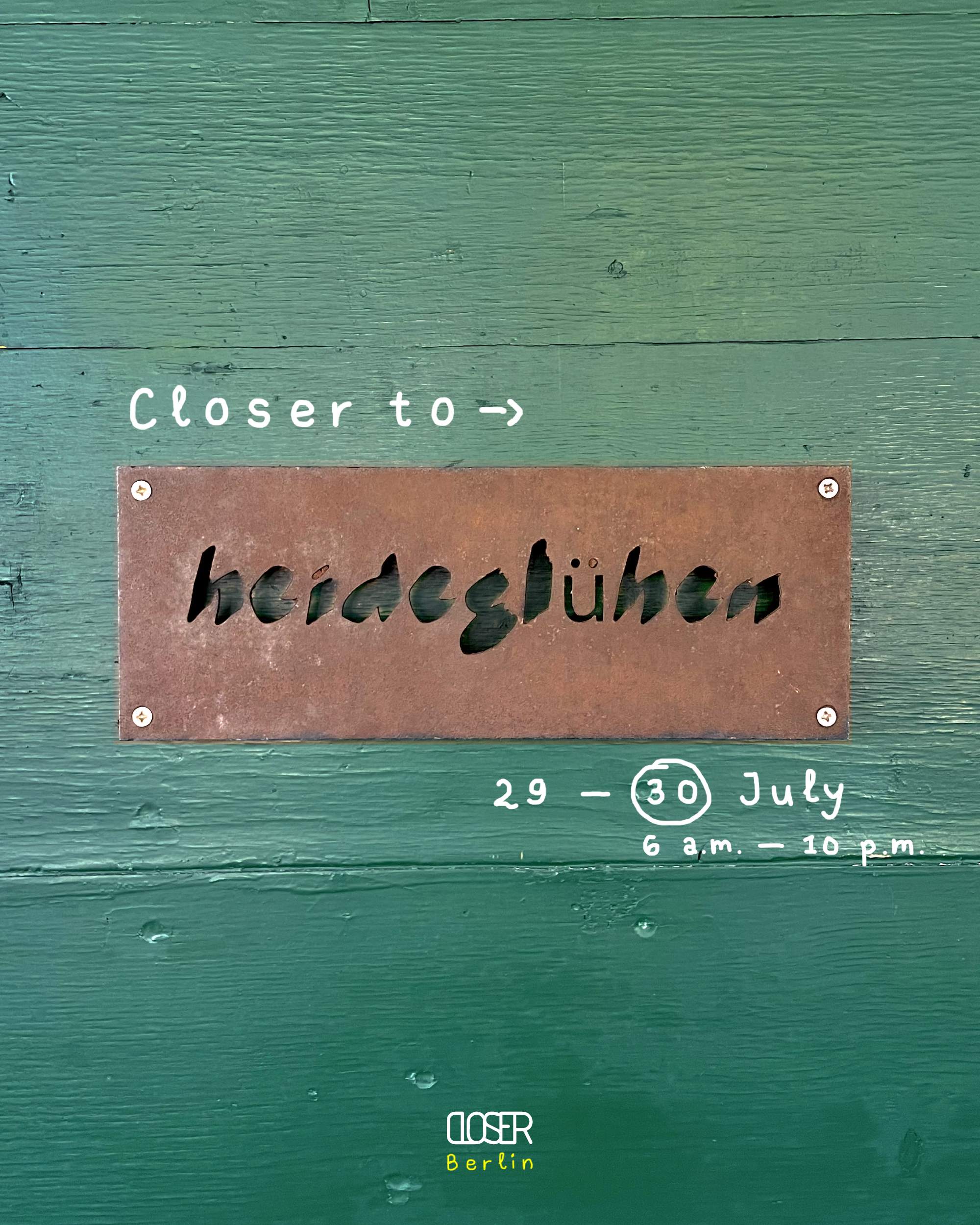 Closer -> to Heideglühen, Berlin Gathering - Página frontal