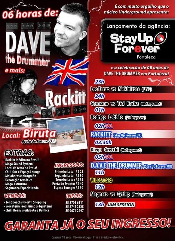 Dave The Drummer & Rackitt - フライヤー裏