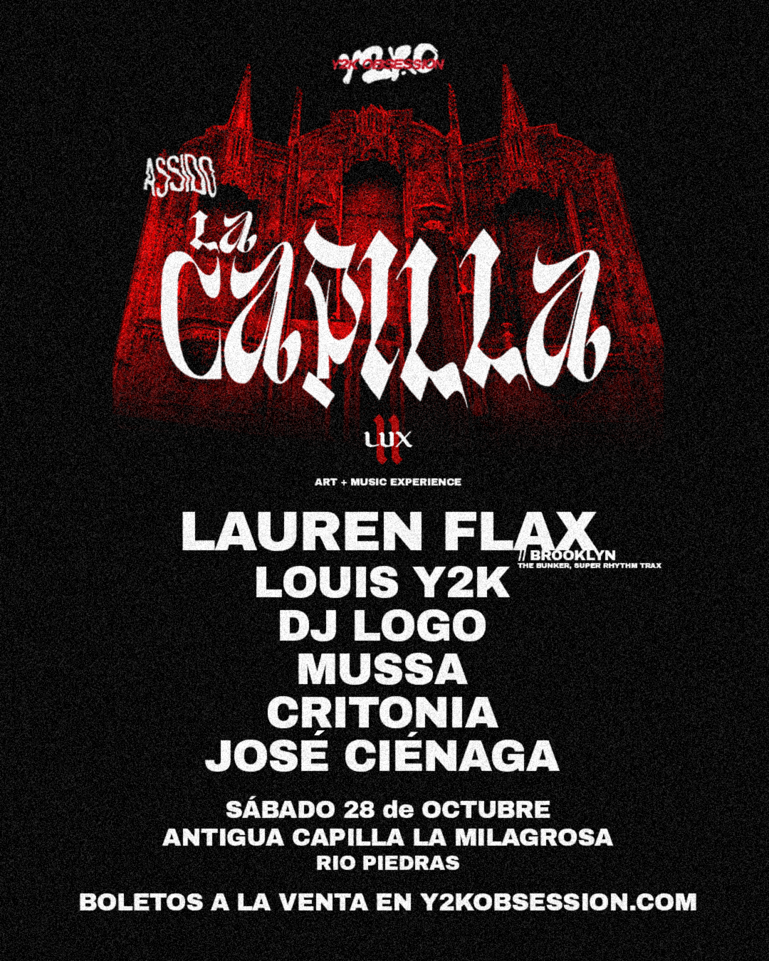Assido at La Capilla II - Lux: Music + Art Experience - フライヤー表