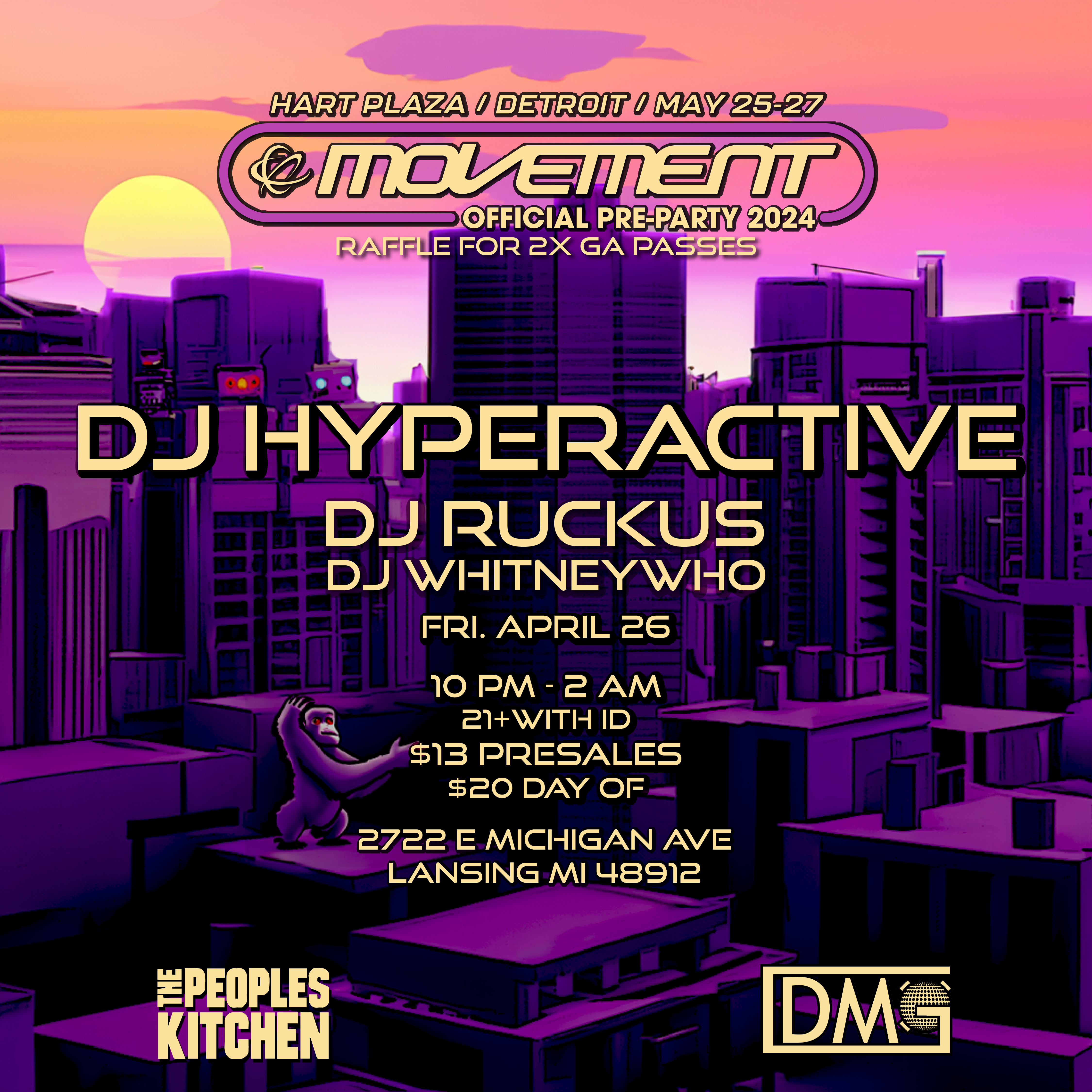 Official Movement Preparty feat. DJ Hyperactive - フライヤー表