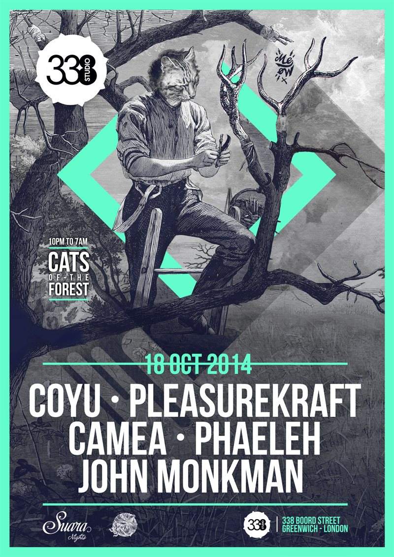 [CANCELLED] Suara 'Cats of the Forest' with Coyu, Pleasurekraft, Camea, Phaeleh - Página frontal