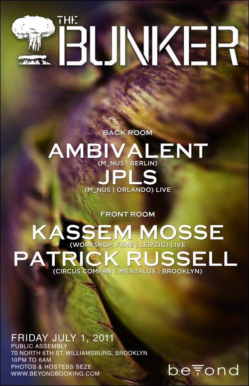 The Bunker with Kassem Mosse, Ambivalent, Jpls, Patrick Russell - フライヤー表