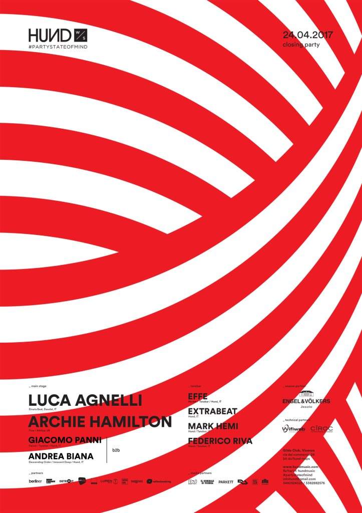 Hund Closing Party with Luca Agnelli, Archie Hamilton - フライヤー表