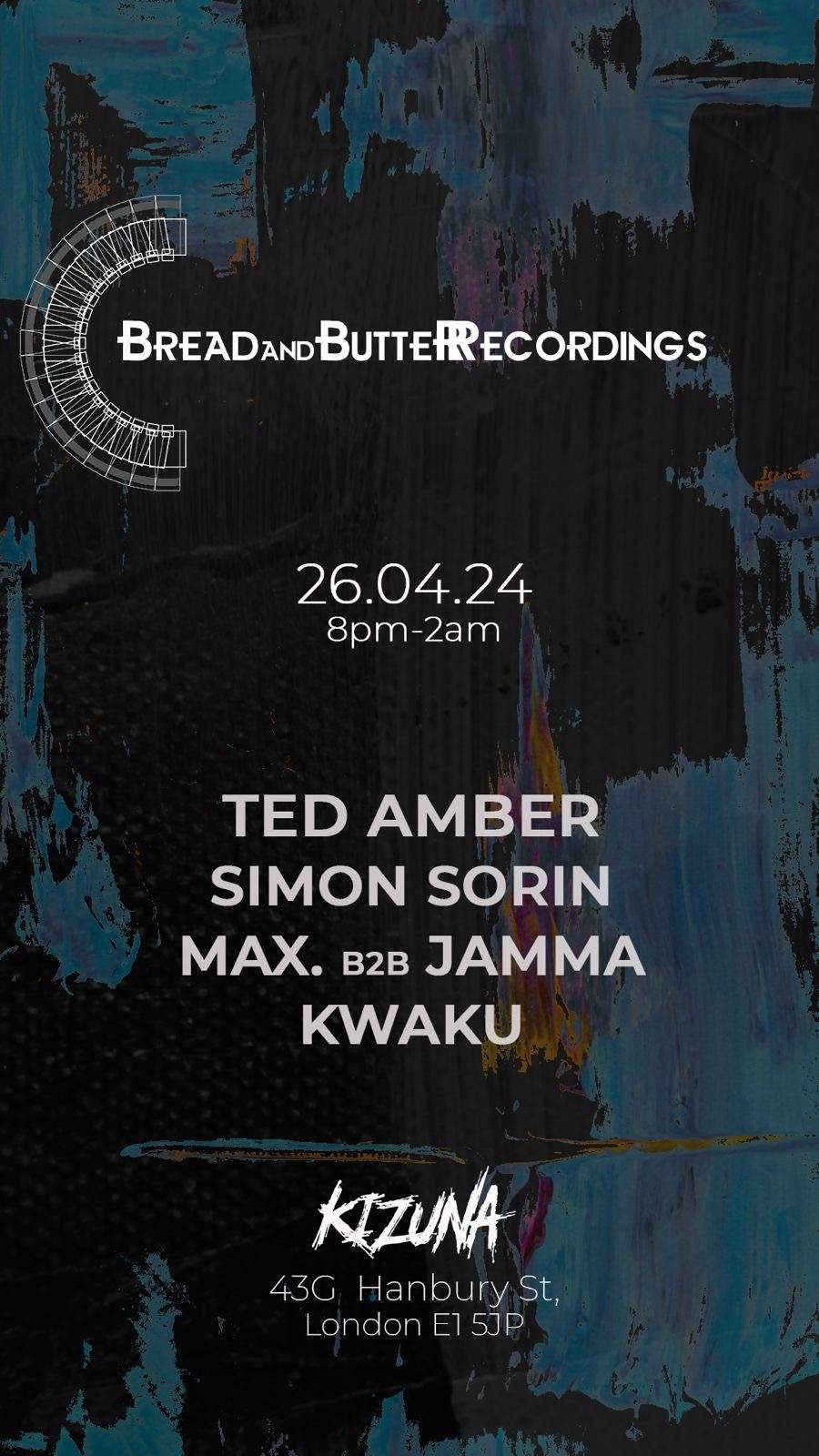 Bread and Butter Recordings Label Party - Verso du flyer