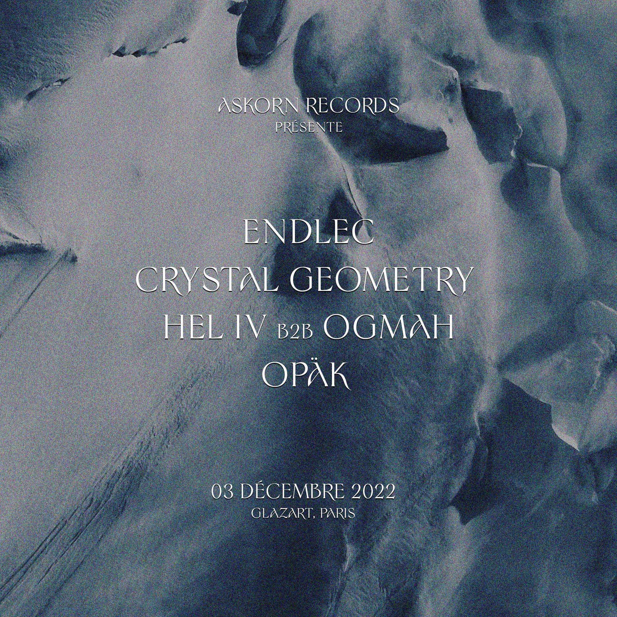 Askorn Night: Endlec • Crystal Geometry • Hel.IV • Ogmah • OPÄK - Página frontal