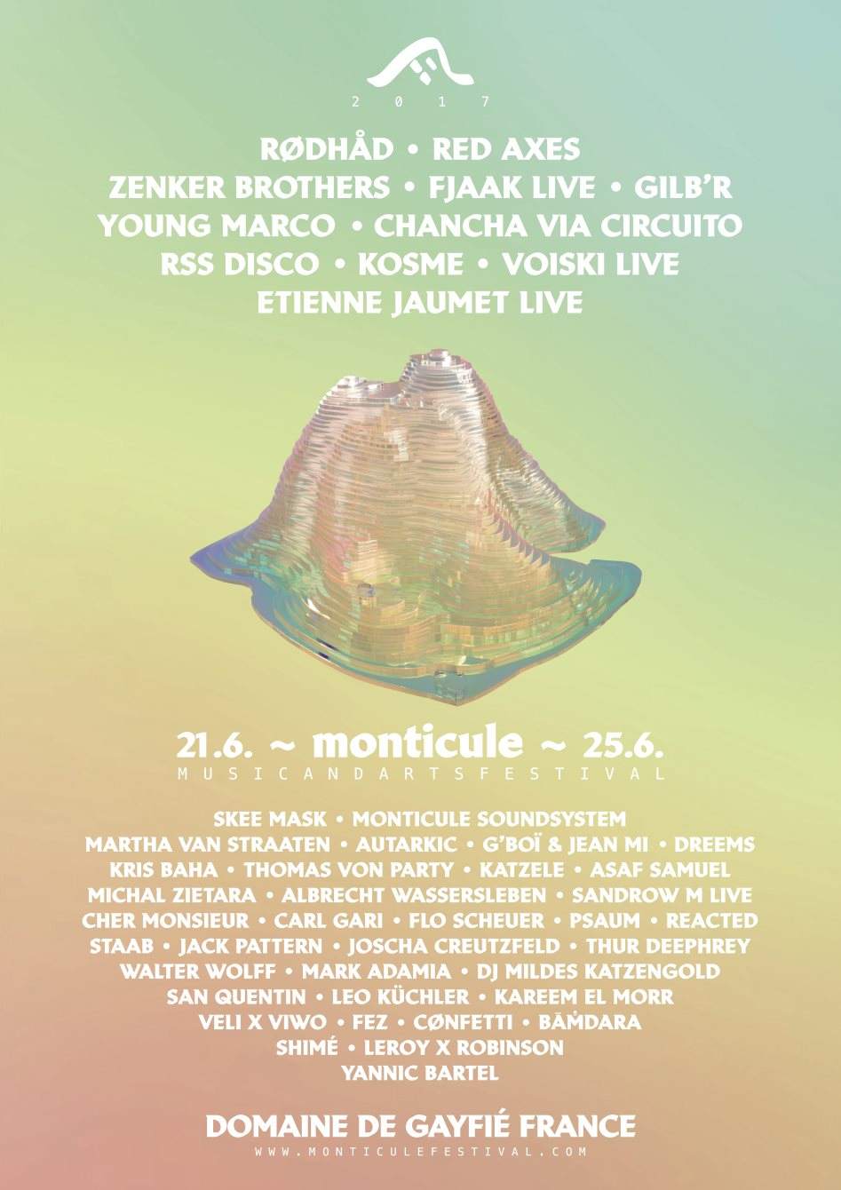 Monticule Festival 2017 - フライヤー表