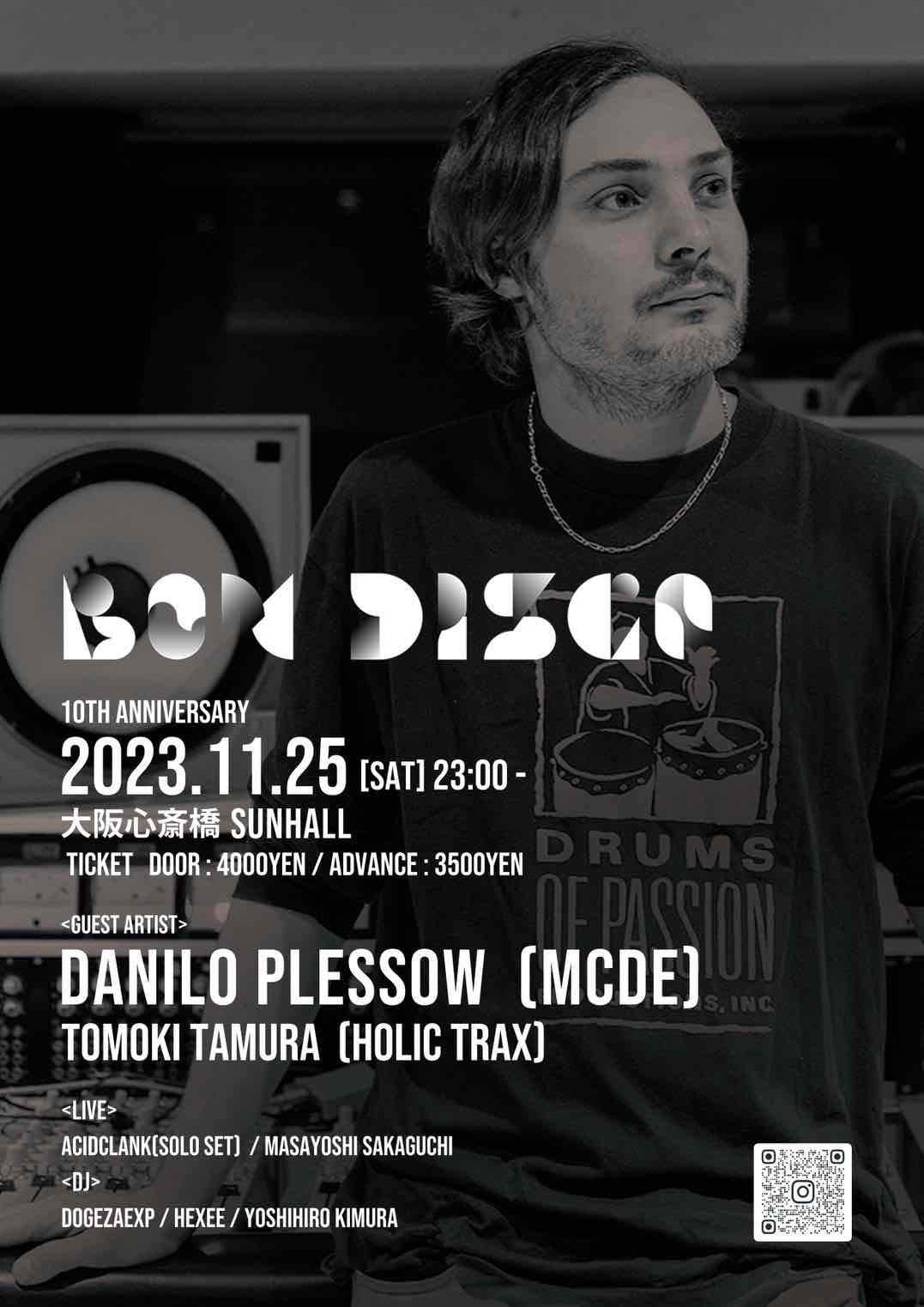 bondisco 2023 10TH Anniversary Party with Danilo Plessow (MCDE) - フライヤー表
